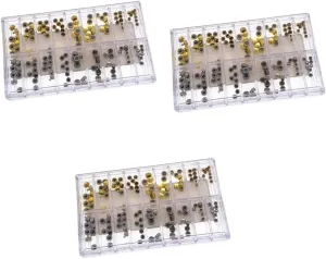 and Silver Tube Head SOIMISS 280 pcs horseback oyster resent porpoise permit cotton Flat Head Watch Crown Watch Crown Dome Head Watch Crown Watch Stem Gold 