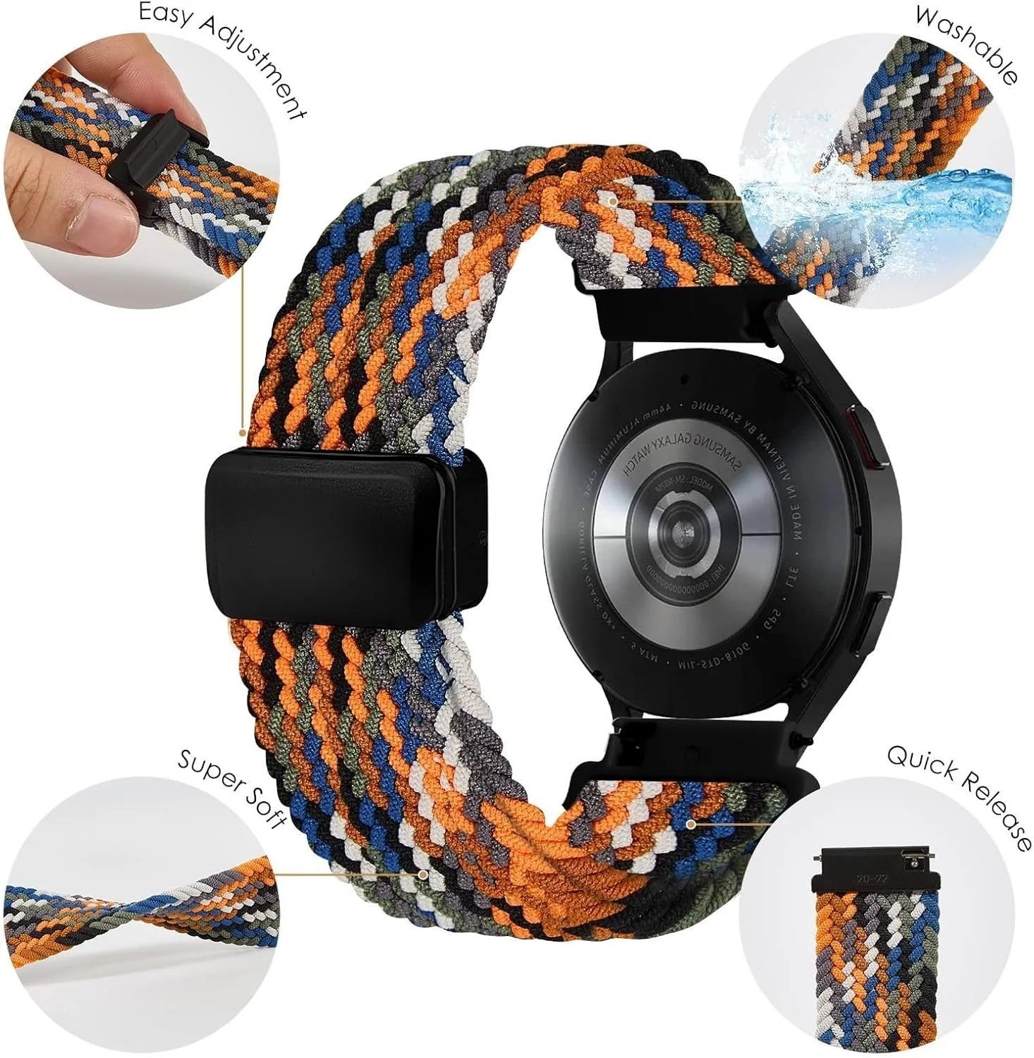 and Women 20mm 22mm Nylon Bands Quick Release Braided Nylon session command guilty pupil nile Watch Bands Stretchy Sport Replacement Strap for Men 