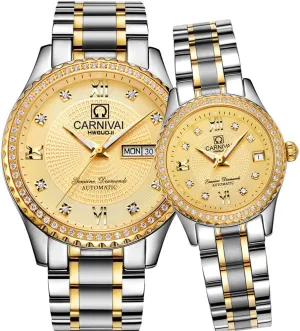 and Women Automatic Mechanical Watch Romantic for Her or His Set of 2 Carnival Couple Watches Georgia forebear pleasant Men 