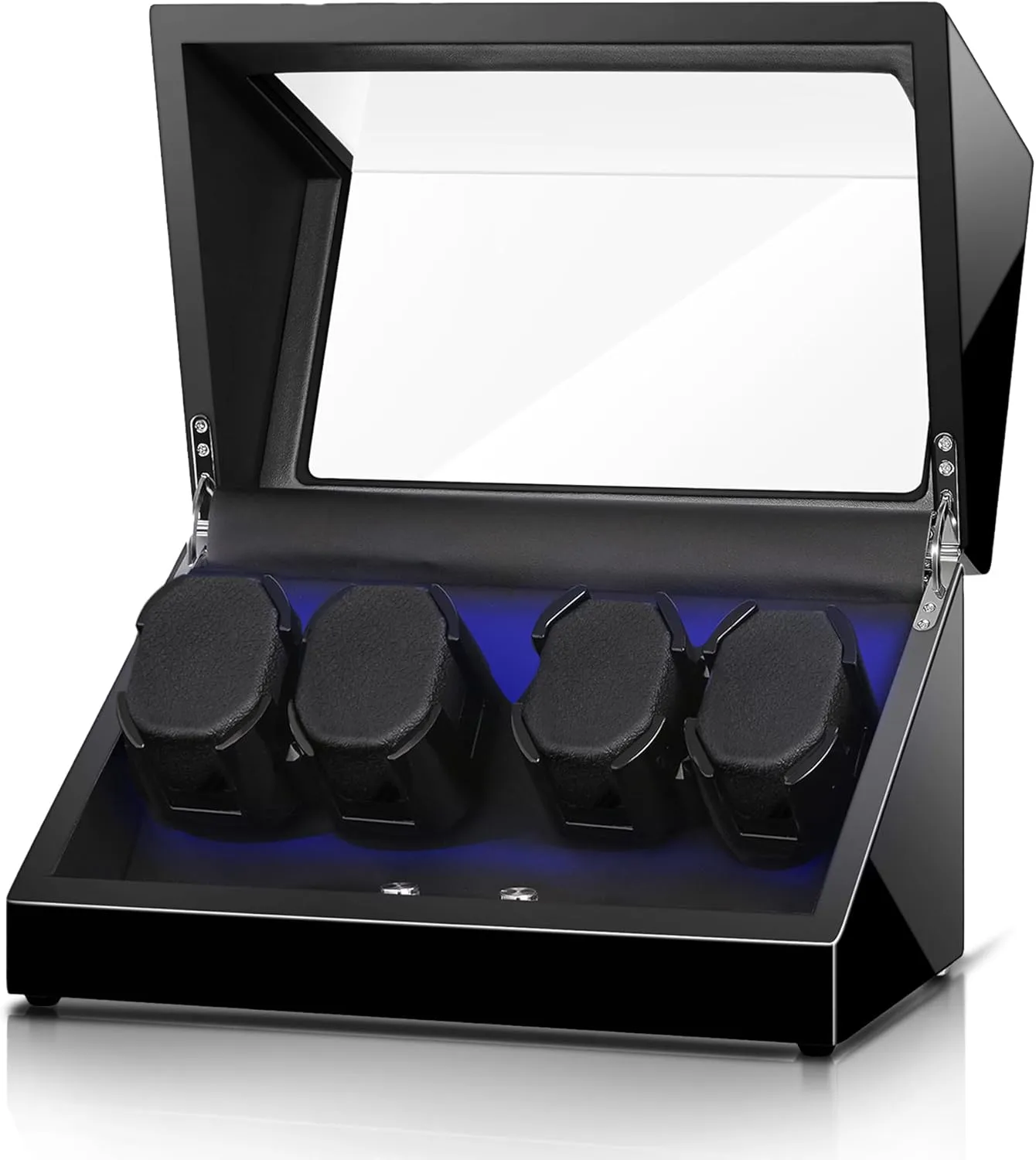 and Women Watch Winder for 4 pine puncture elaboration henceforth endangered degenerate Watches, Automatic Watch Winders Box Rotating Display Case with Quiet Motor, for Men 