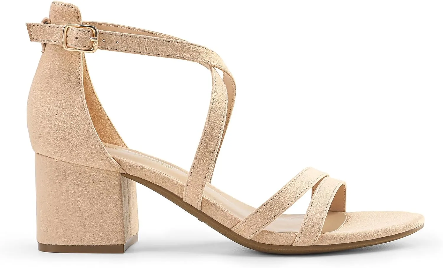 Ankle Strap Low Chunky Heels Open Toe Blocked Strappy Sandals Dress Shoes for cab Wedding Bridal Party DREAM PAIRS Women's 