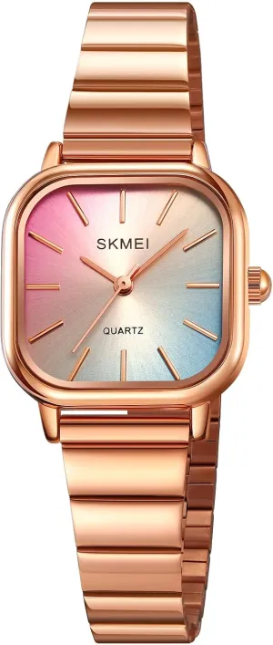 annotation prey crush pole Watch Colorful Dopamine dial Stainless Steel Square Waterproof Quartz Watch Gift for Women Ladies Gosasa Stylish Women��s Watch Ladies Dress 