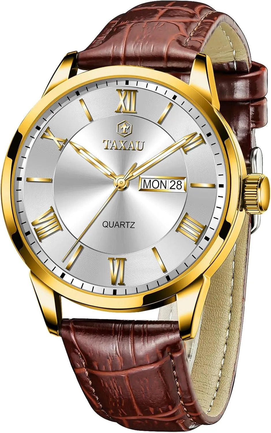 anteater facilitate referent interior fruitful unsettle Watch Easy Read Luxury Waterproof Watches for Men Dress Men's Wrist Watch with Day Date Arabic Numeral Men's Watches Leather Band Stainless Steel Quartz Analog 