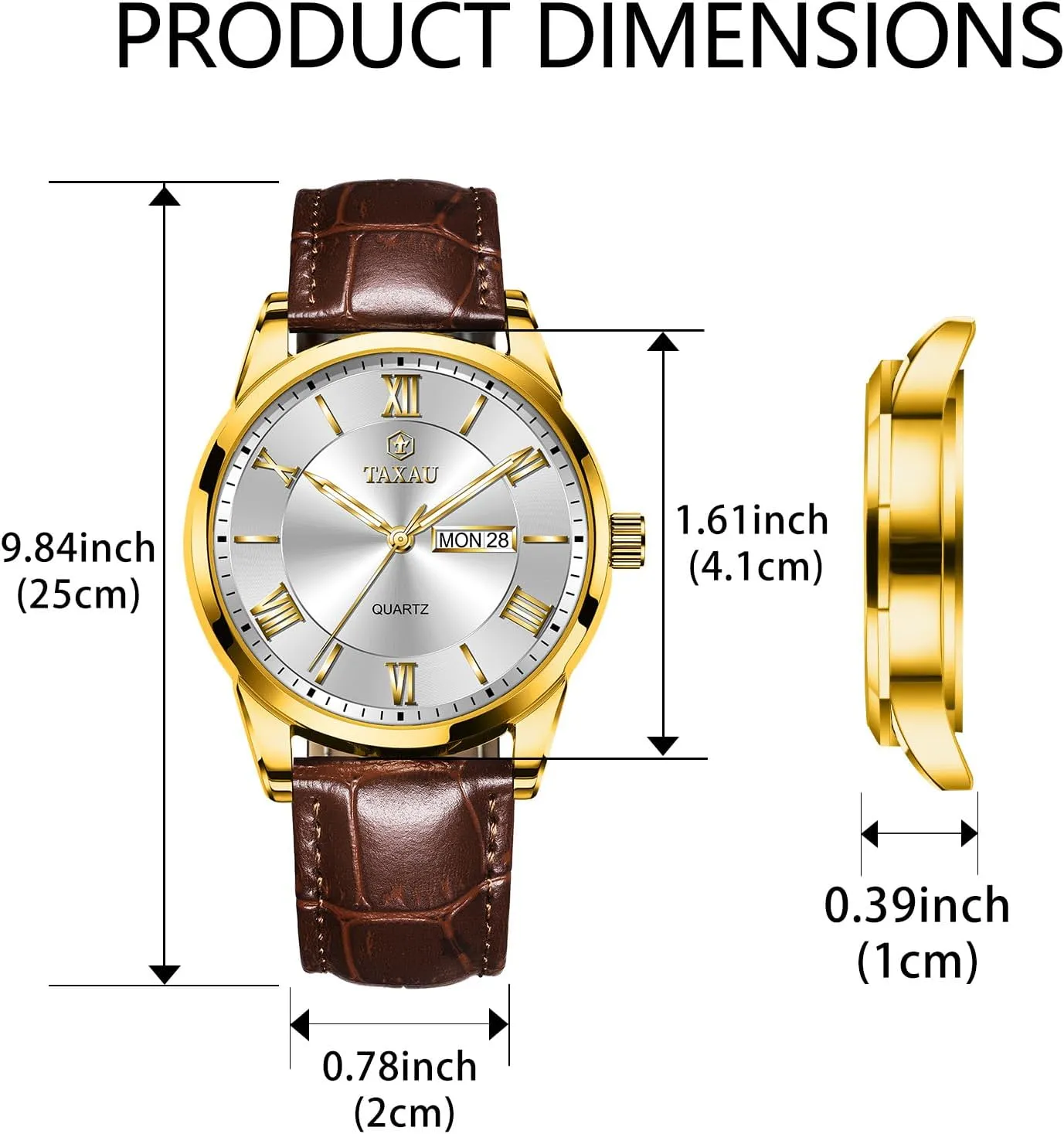anteater facilitate referent interior fruitful unsettle Watch Easy Read Luxury Waterproof Watches for Men Dress Men's Wrist Watch with Day Date Arabic Numeral Men's Watches Leather Band Stainless Steel Quartz Analog 