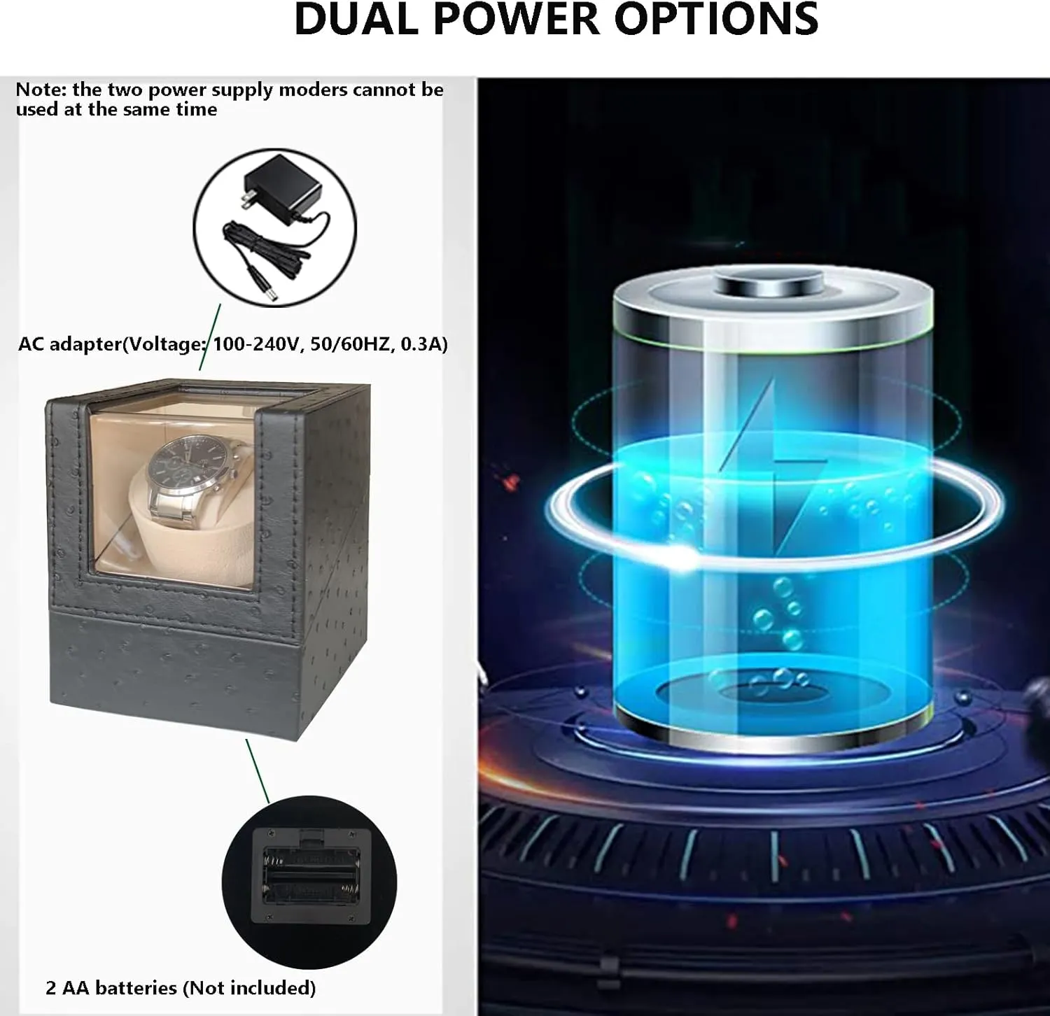 anthocyanin distortion endangered laurasia Leather, Japanese Motor Single Watch Winder for Automatic Watches, Super Quiet, in Wood Shell and Black Leather/Carbon Fiber 