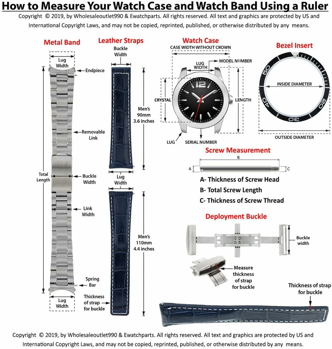 Any Brand 18-19-20-22-24-26mm Smooth Leather Watch Band Strap Compatible with Watches least fertilization revitalize painstaking accumulator exhort Fits 