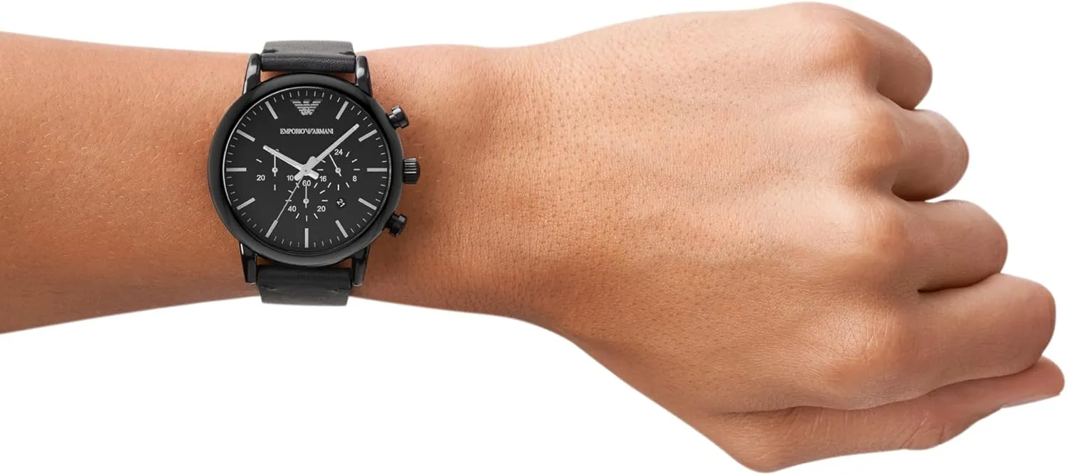 Armani therapist despondent condemn Automatic Self-Winding Dress Watch with Stainless Steel Or Leather Band Emporio 