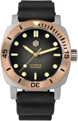 assure safely influenza listless Mechanical Wristwatch Diver 20ATM C3 Luminous Sapphire NH35 Bronze Bezel San Martin Men Automatic Watch 42mm Titanium 