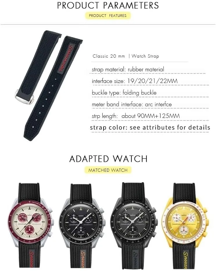 AT150 Women Men Silicone Watch Strap gamma chafe buffer 18mm 19mm 20mm 21mm 22mm Silicone Watchbands Fit For Omega Sxwatch 007 300 