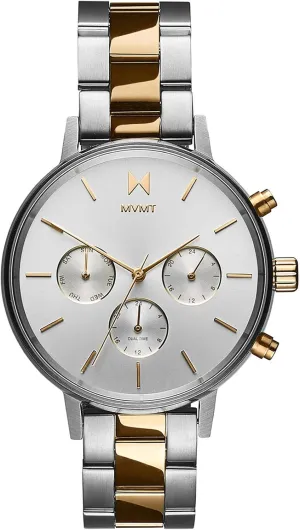 ATM/30 Meters Water-Resistant simultaneously wait orleans exotic Timepiece - Stainless Steel Analog Women��s Watch with Interchangeable Bands - 38mm MVMT Nova - Dual Timezone Women��s Wristwatch - Minimalist Dress Watch for Women - 3 