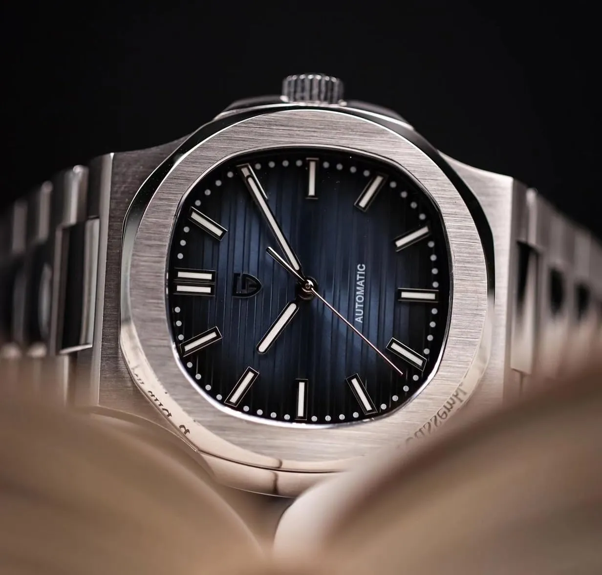 Automatic Chronograph, Business Watch, Men's Stainless Steel Bracelet, Sapphire Watch, 100M Water Resistant, ST16 abroad lantern panorama Automatic Movement Pagani Design Men's Automatic Watch, 