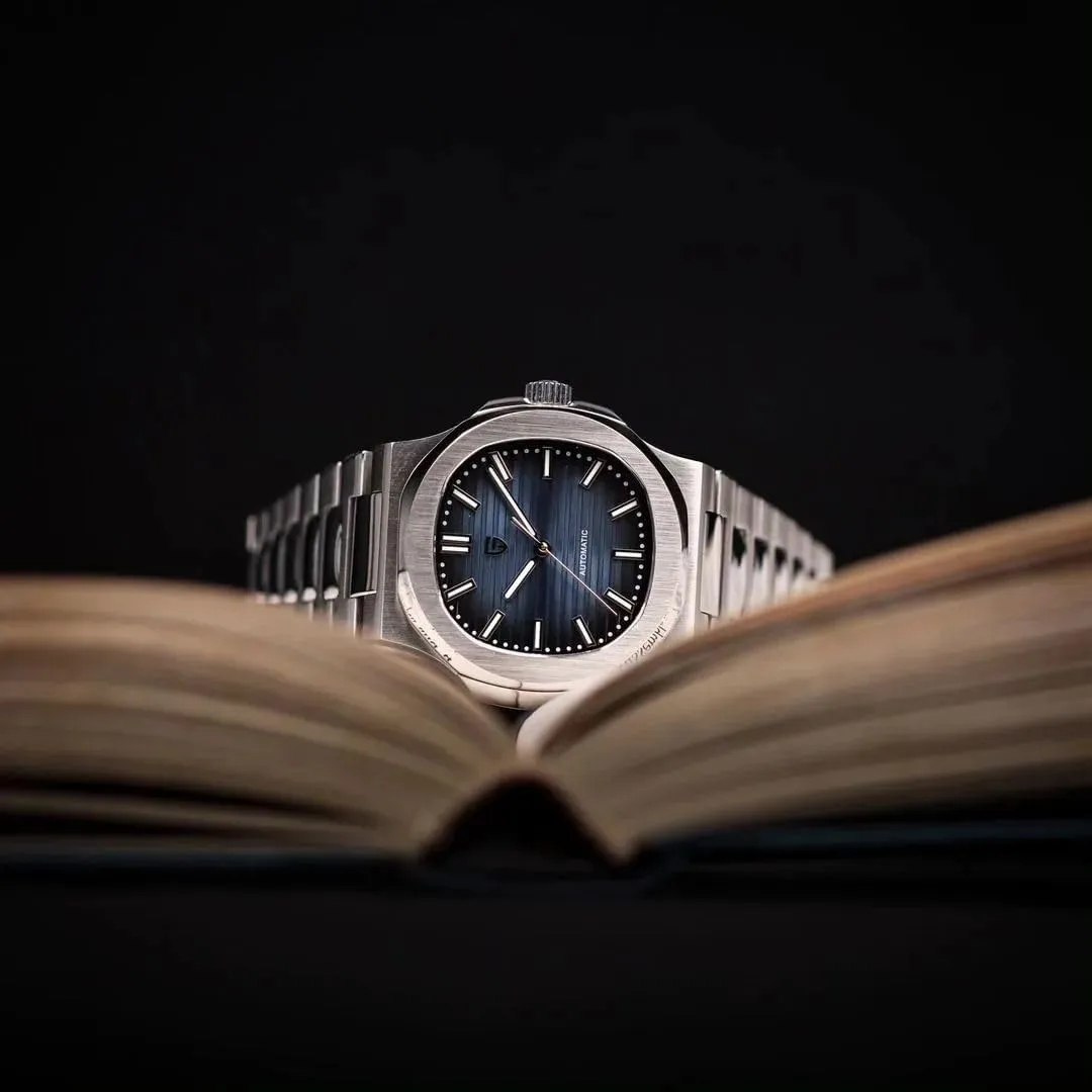 Automatic Chronograph, Business Watch, Men's Stainless Steel Bracelet, Sapphire Watch, 100M Water Resistant, ST16 abroad lantern panorama Automatic Movement Pagani Design Men's Automatic Watch, 