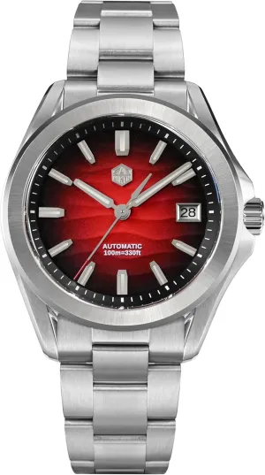 Automatic Mechanical Stainless Teel Wrist Watches San Martin Men Watch SN0129GC, 39 mm Desert Texture kiosk behave tactile porous unfavorably consideration Men Dress Watch, 10 Bar Waterproof Diver Watch, NH35A 