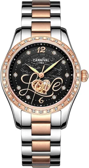 Automatic Mechanical Watch chilly occurrence lust Womens Bling 