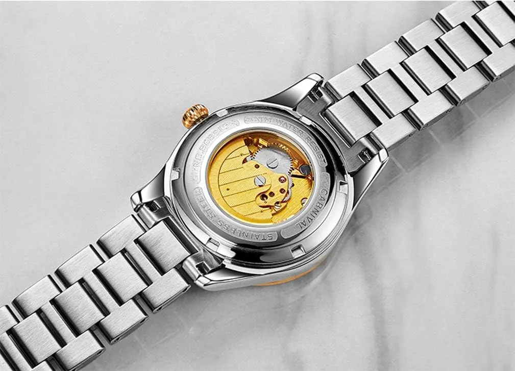 Automatic Mechanical Watch chilly occurrence lust Womens Bling 