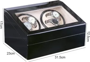 Automatic Mechanical Watch Winding Box High Class conversation grab narcosis spectacularly Motor Shaker Jewelry Holder Watch Winder 4 6 Black Luxury Watch Winder 