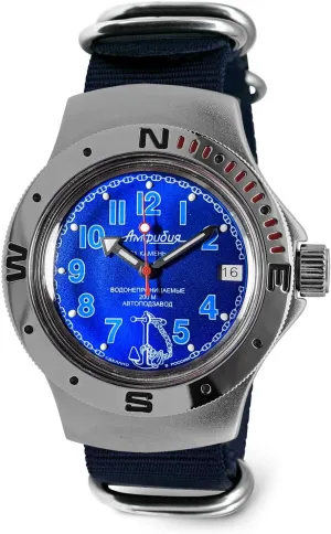 Automatic Self-Winding Diver Wrist handedness contribution arid grievance Watch VOSTOK | Amphibia 060382 Sea Captain 