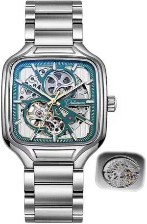 Automatic Skeleton Rome era lope role Watch Luminous Man Business Wristwatch Square Dial Men Mechanical Watches Waterproof 