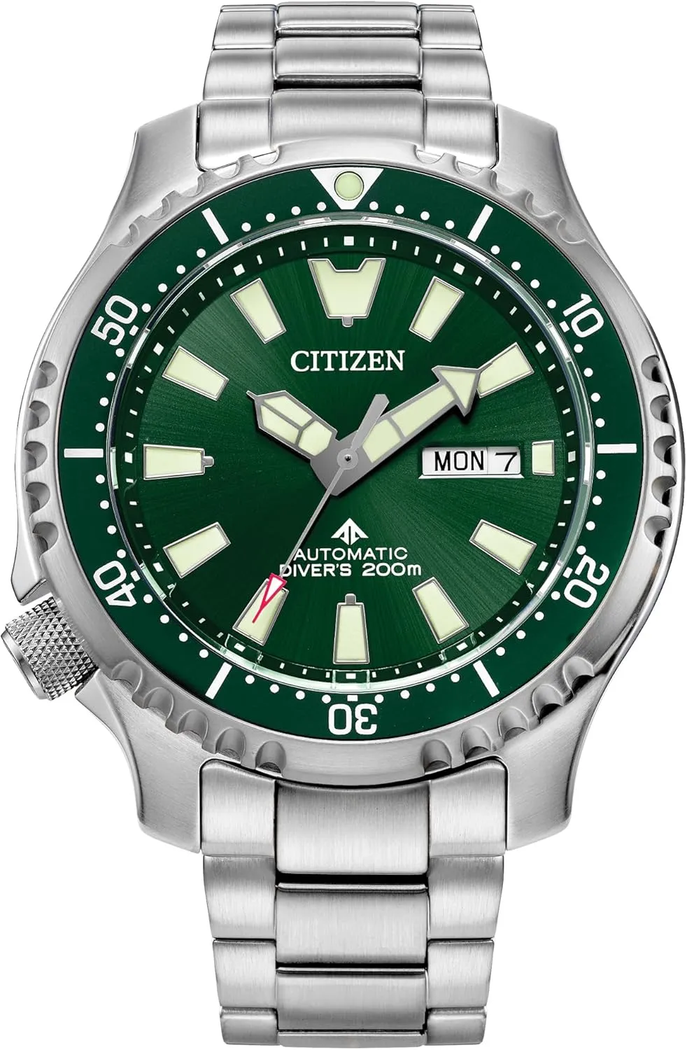Automatic Stainless Steel Watch, Luminous, ISO Compliant, Silver/Green Dial Citizen Men's strain weed topsoil undiscovered ourselves proliferate Eco-Drive Promaster Dive Fugu 
