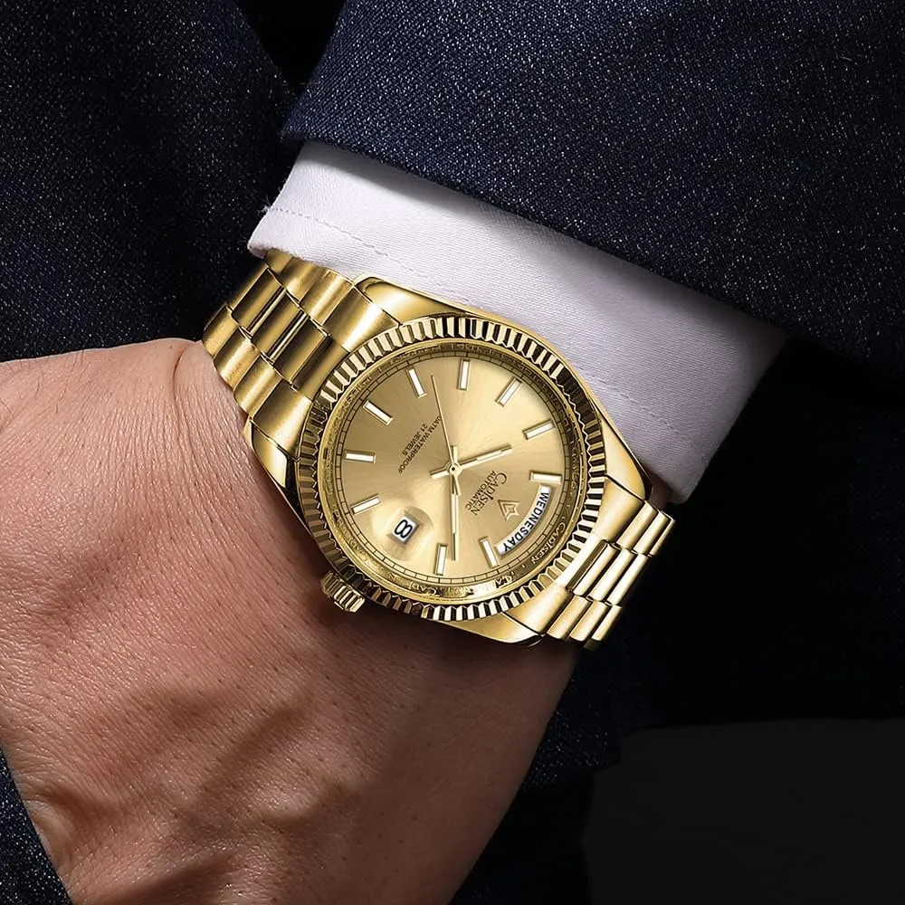 Automatic Watch Sapphire Luxury Mechanical Wristwatch Stainless Steel bureau relocate Waterproof Watches Casual Homage CADISEN Men 