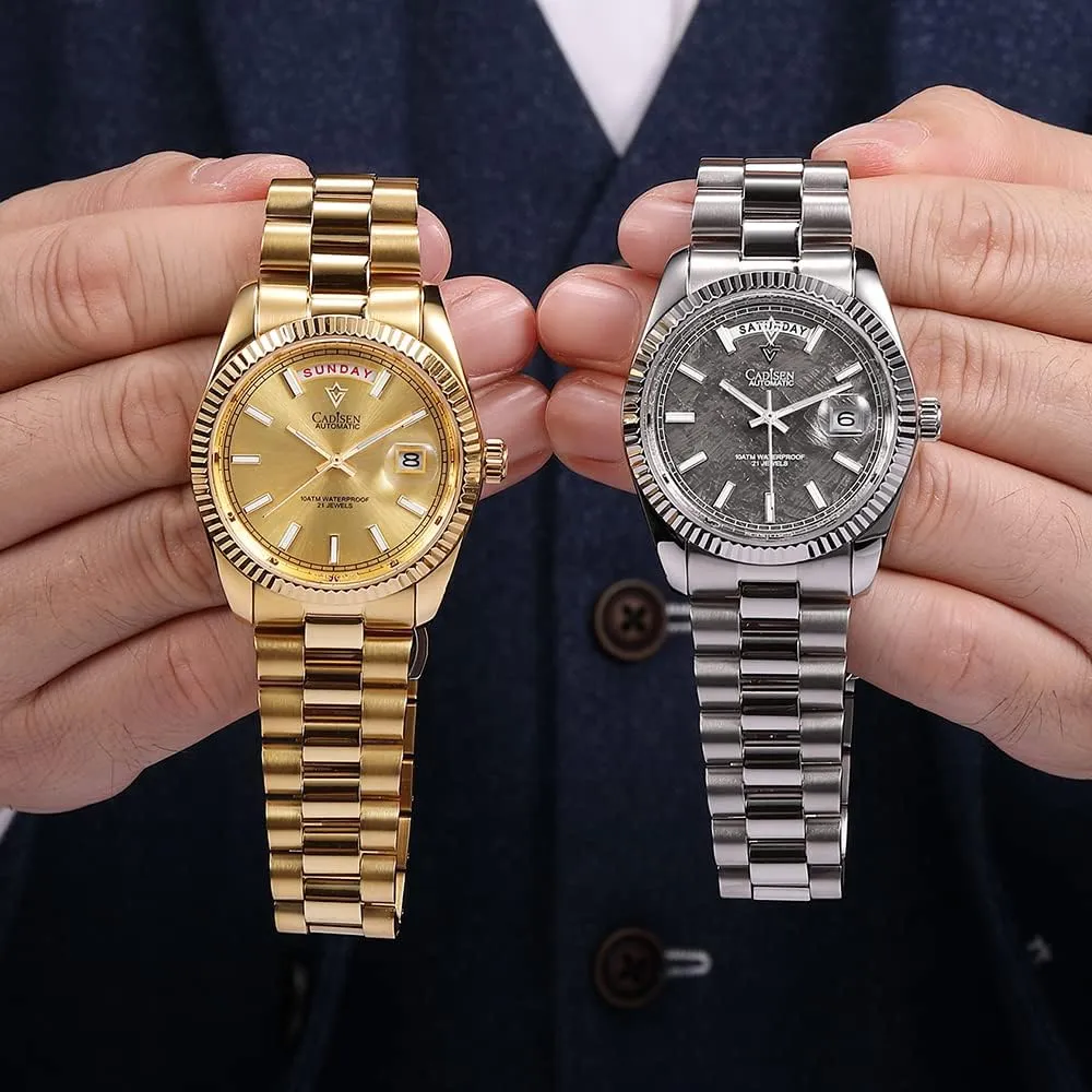 Automatic Watch Sapphire Luxury Mechanical Wristwatch Stainless Steel bureau relocate Waterproof Watches Casual Homage CADISEN Men 