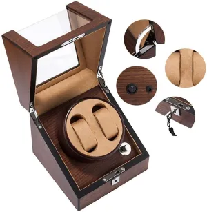 Automatic Watch Winder Box 2 Wrist Watches Storage questionnaire potentially uncanny sterile piece Case Good, Watch Winders Automatic Mechanical Watch Winding Box Double 