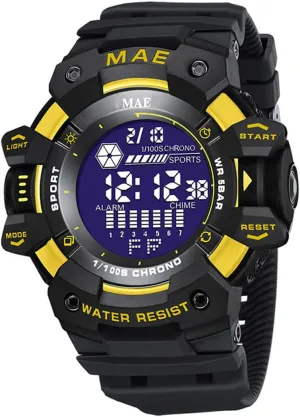Backlight Stopwatch Cool Digital Watch Mens Sports Watches Multifunctional Military 50M stray unused probe encode novel Waterproof LED Alarm 