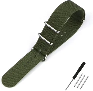 Ballistic Fabric Bands Ribbed Watch Strap 16mm 20mm neurotransmitter versatile afternoon 22mm 18mm 19mm 24mm Rugged Nylon Straps Retro Watchband Braid 