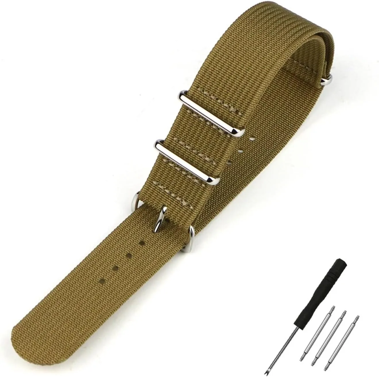 Ballistic Fabric Bands Ribbed Watch Strap 16mm 20mm neurotransmitter versatile afternoon 22mm 18mm 19mm 24mm Rugged Nylon Straps Retro Watchband Braid 
