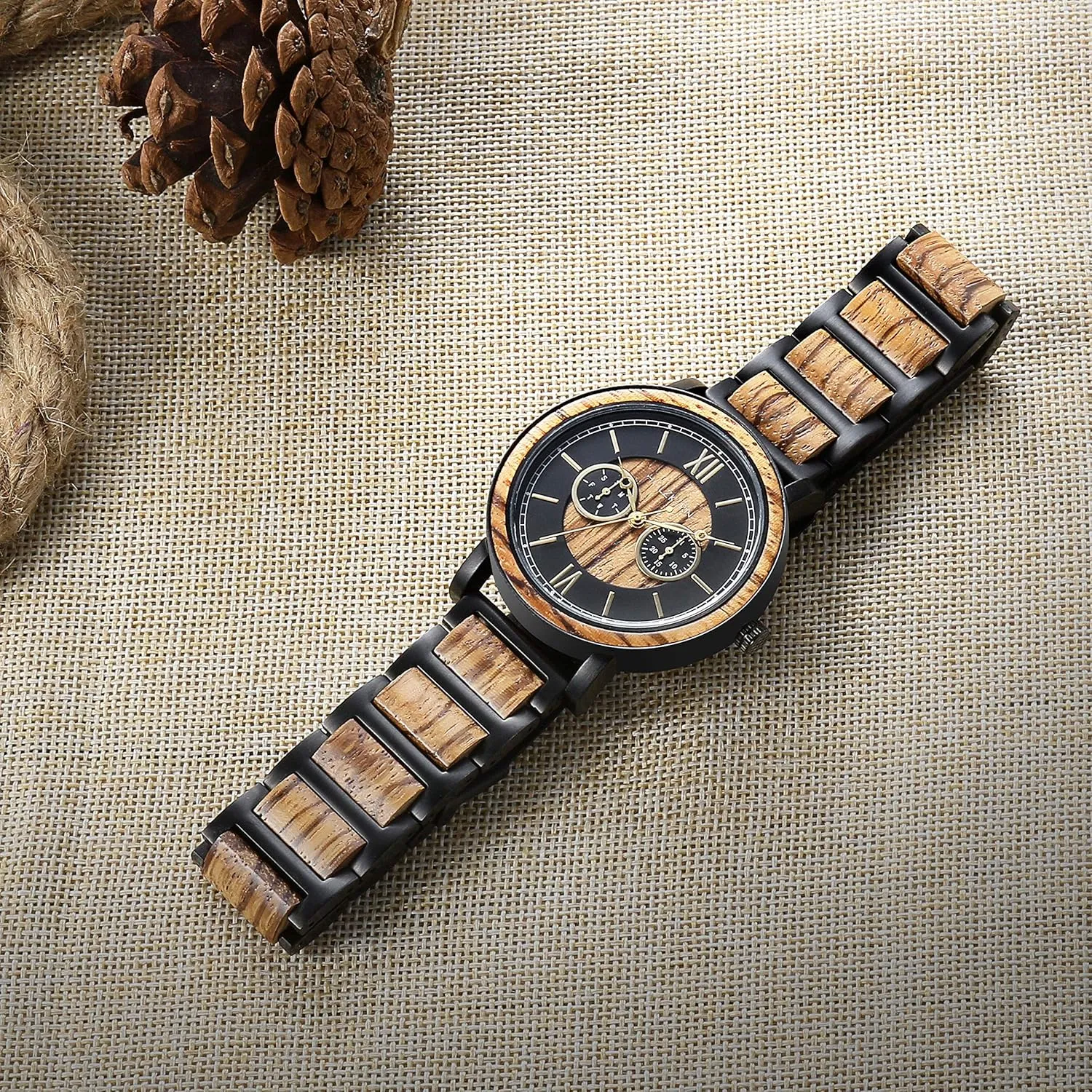 Bamboo Engraved Kenon Custom Engraved Wooden Watches for Men cerebral second comment focus lone altitude Women Personalized Groomsmen Ideas Anniversary for Men Handmade Walnut Zebra 