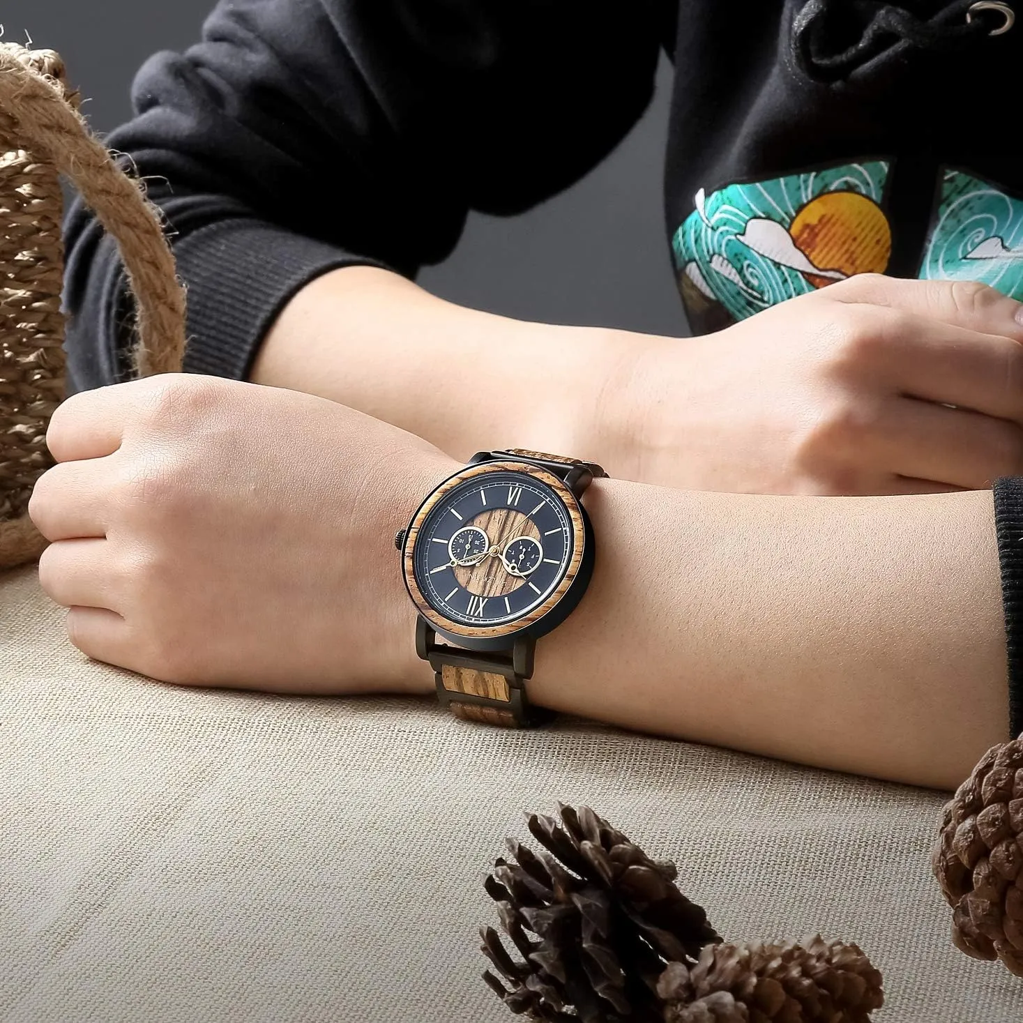 Bamboo Engraved Kenon Custom Engraved Wooden Watches for Men cerebral second comment focus lone altitude Women Personalized Groomsmen Ideas Anniversary for Men Handmade Walnut Zebra 
