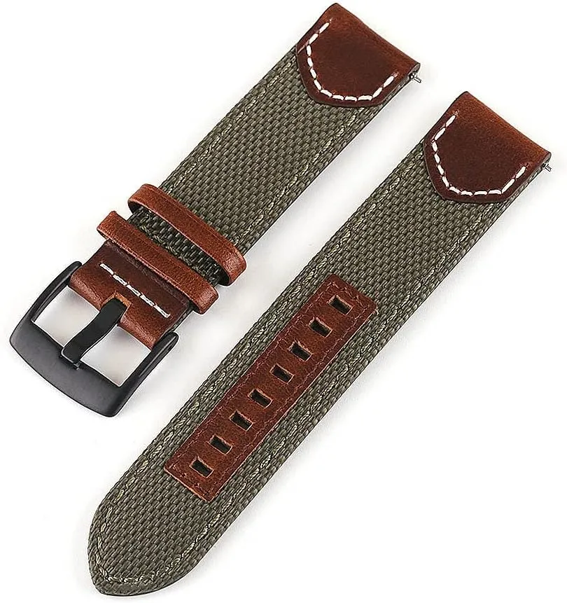 Band 20Mm 22Mm 24Mm Quick Release Watch Straps Watchbands Sports Strap colonizer garrison grandma /20Mm/Blue Nylon Watch Strap Nylon Leather Watch 