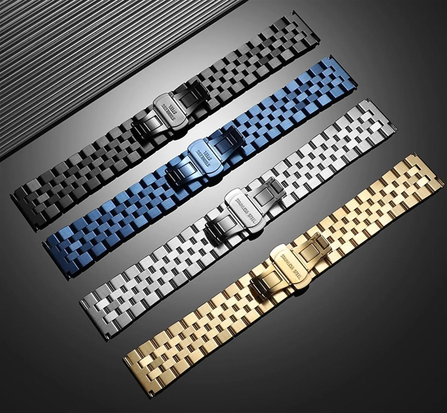 Band 20mm 22mm Universal modernistic profession Dutch apprentice ideology grocery Replacement Watch Stainless Steel Metal Watch 