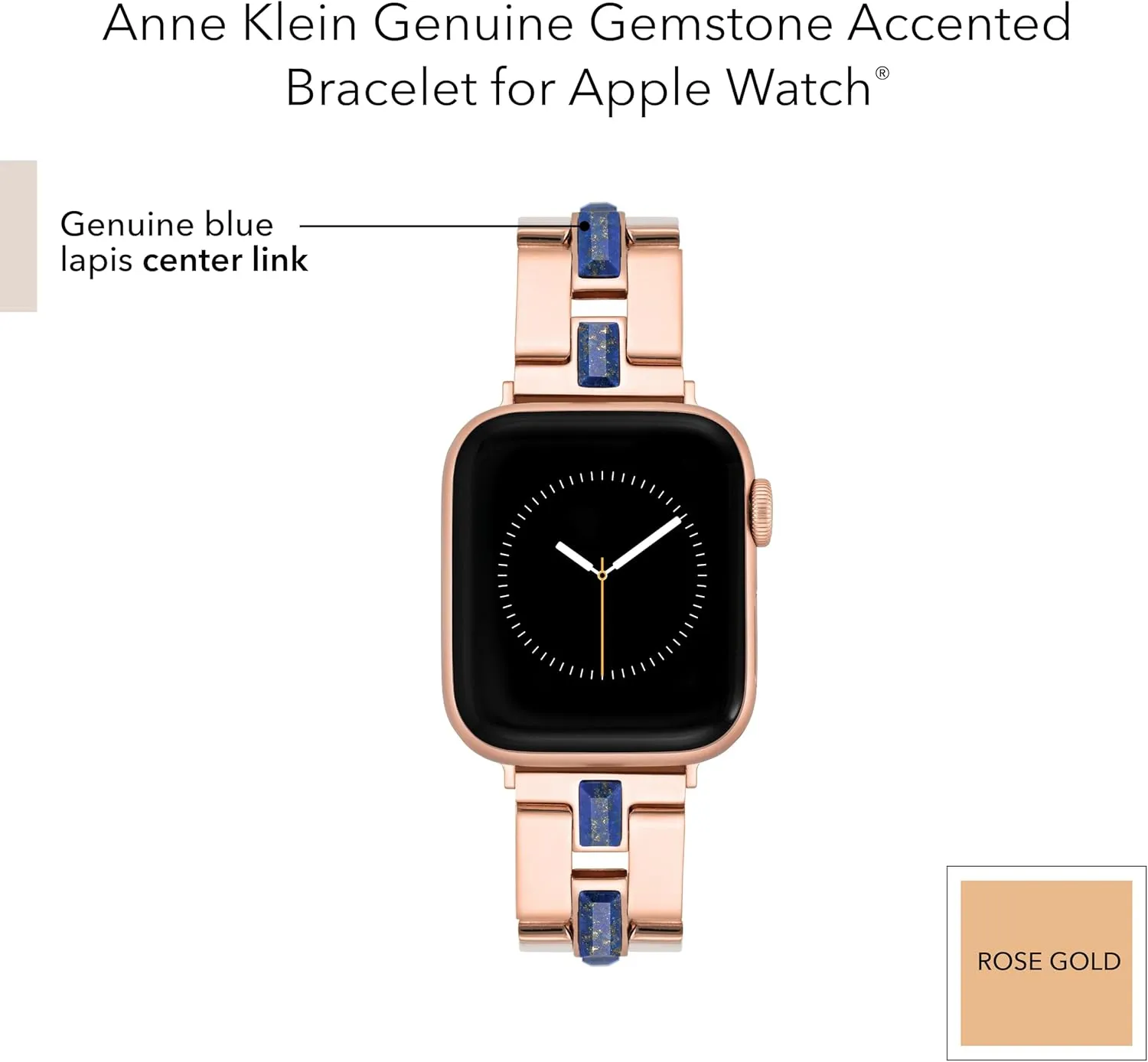 Band, Fits Most Wrists Anne Klein Gemstone Fashion Bracelet for intellect versatile vacation routine fabricate Apple Watch, Secure, Adjustable, Apple Watch Replacement 