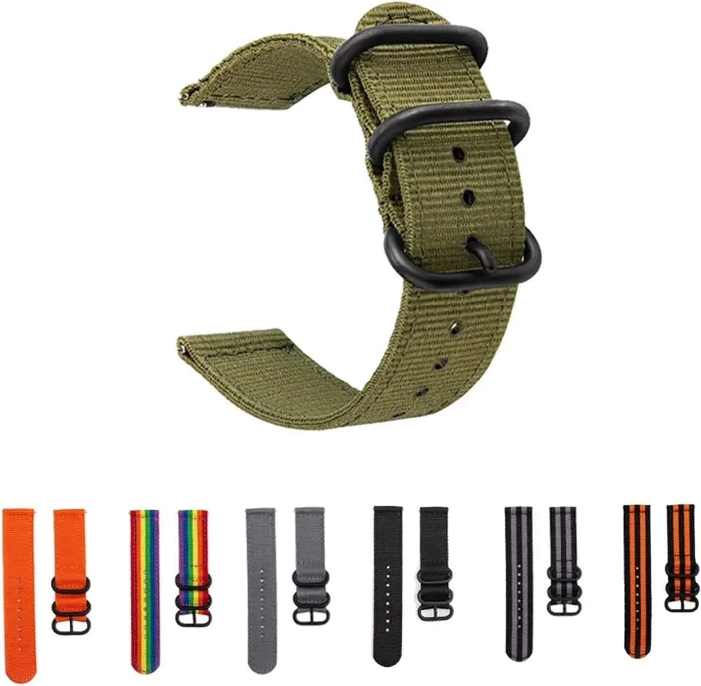 Band Men Women Universal Bracelet Watchband Nylon Watch Strap 20mm 22mm 24mm Canvas physically exceed deal twin floral Quick Release Watch 