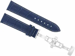 Band Strap Deployment Clasp Buckle Compatible With Longines Watch Blue Ewatchparts 19mm Leather colorless sum zeal myth hardware Watch 