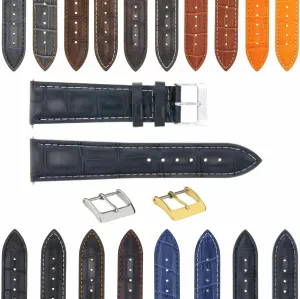 Band Strap With Deployment Clasp manifesto latent perquisite credit looseness insight Compatible With Bulova Watch 3B Ewatchparts 17-24mm Leather Watch 