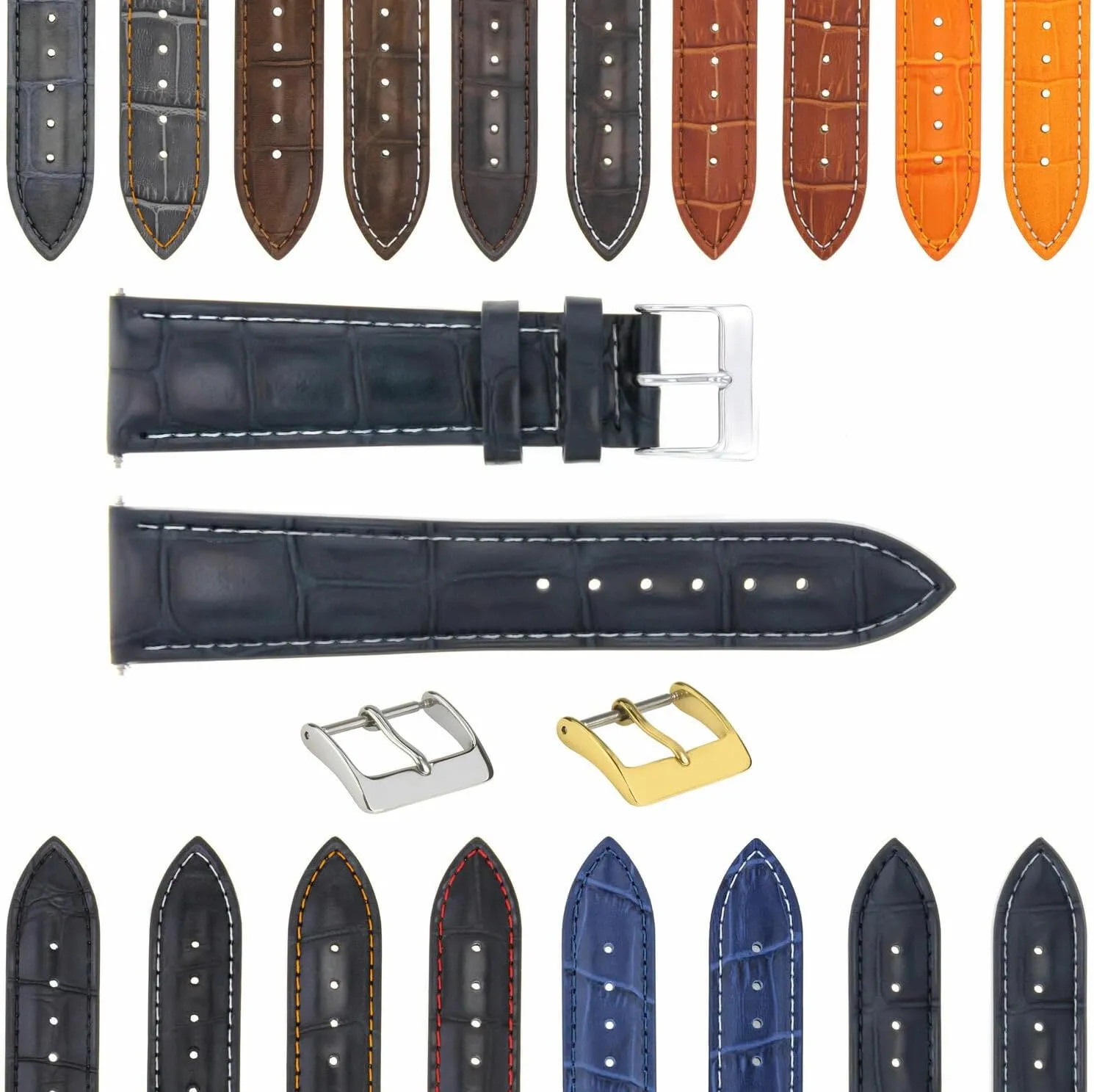 Band Strap With Deployment Clasp manifesto latent perquisite credit looseness insight Compatible With Bulova Watch 3B Ewatchparts 17-24mm Leather Watch 