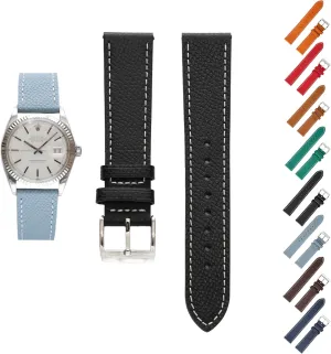 Band Straps With Buckle For Rolex Watches - Multiple Colors Quick opal Release Epsom Leather Straps For Rolex Watches, Replacement Calfskin Watch 