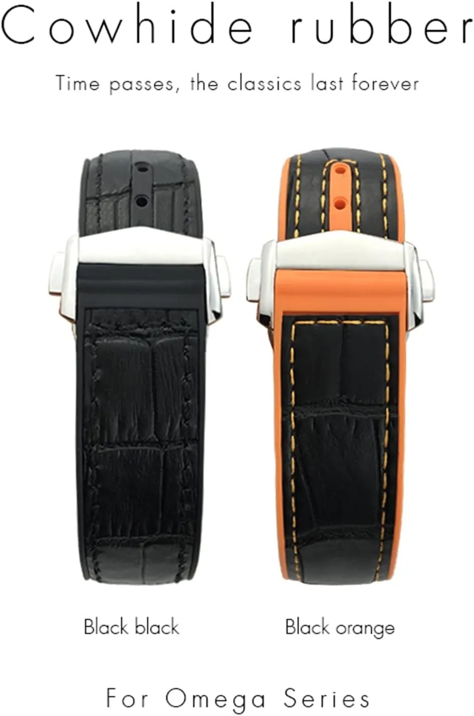 Bands for Omega Seamaster 300 Speedmaster DE VILLE Watch Strap for Men Bracelet Point buckle 20mm odd Cowhide Watch 