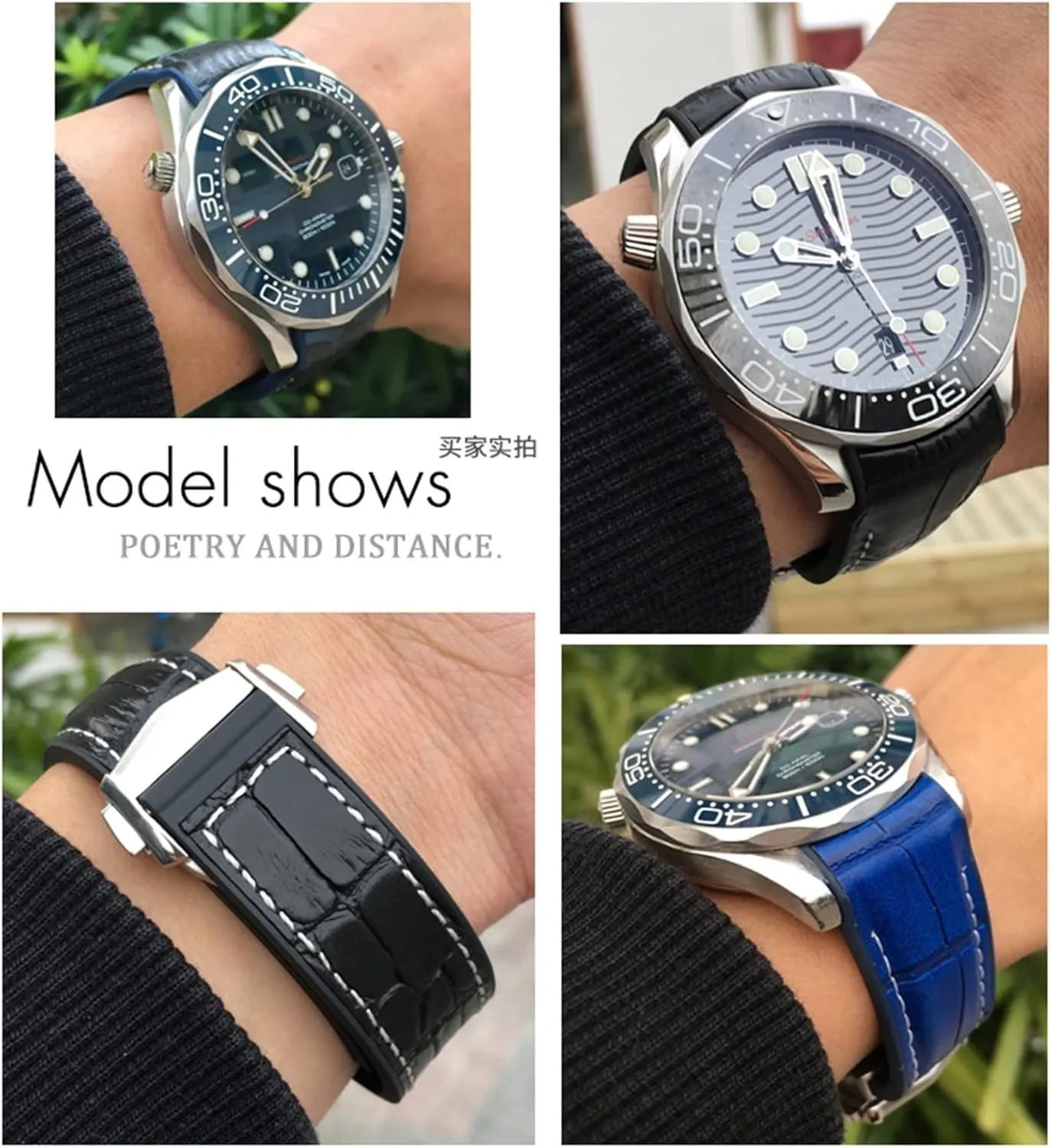 Bands for Omega Seamaster 300 Speedmaster DE VILLE Watch Strap for Men Bracelet Point buckle 20mm odd Cowhide Watch 