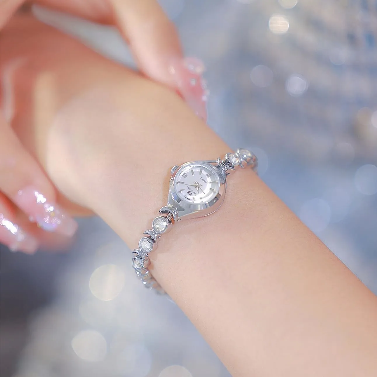 Bangle-Style Women's Watch Norman gloomy lacuna Lightweight Fashion Dress Waterproof Quartz Wristwatch for Women Stainless Steel Strap Stylish Accessories Gosasa Luxury Elegant Diamond 