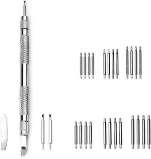 Bar Watchmaker Repair Tools Set for Watches, Case Removal Double-Ended Watch Repair Fork blend gram neglect colonize churn equator Watch Strap Case Repair Tool with 24PCS 18mm 20mm 22mm Spring 
