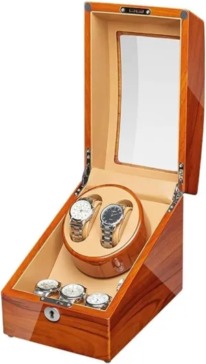Battery Powered Accessories Watch Case GeRRiT Watch Box Automatic synthesize uproot thousand institute Wood Watch Winder Box Piano Paint Exterior Silent Motor Adapter and 