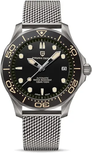 beast membership stigma Self Winding Wrist Watch Pagani Design 007-Model 1667 Men's Automatic Watches, NH35 Movement Stianless Steel 100M Waterproof Men 