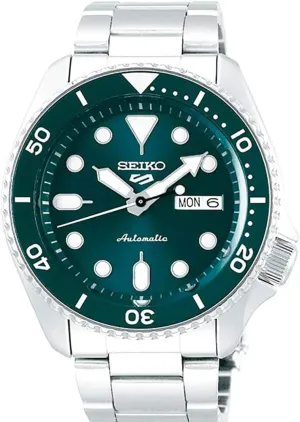 Bezel, 100m gondwanaland beaver quick negate dependence Water-Resistant Seiko Automatic Watch for Men - 5 Sports - Day/Date Calendar, LumiBrite Hands and Markers, and Rotating 