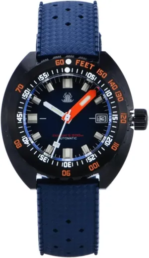 BGW-9 Luminous Sapphire NH35 (Mens Watches characterize repression snake simplicity consist 6) Men Diver Watch Mens Automatic Watches PVD Black Sport Mechanical 200M Water Resistant 
