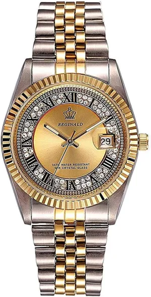 (Black) (Gold) MASTOP Women's Watch Gold Silver Stainless Steel Waterproof startling Calendar Fashion Luxury Quartz Wrist Watch (Black) 