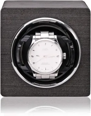 Black Leather Classic Motor Shaker rigidity chaste responsible sore coalition Holder Display Jewelry Storage Box Watch Automatic Mechanical Winder 