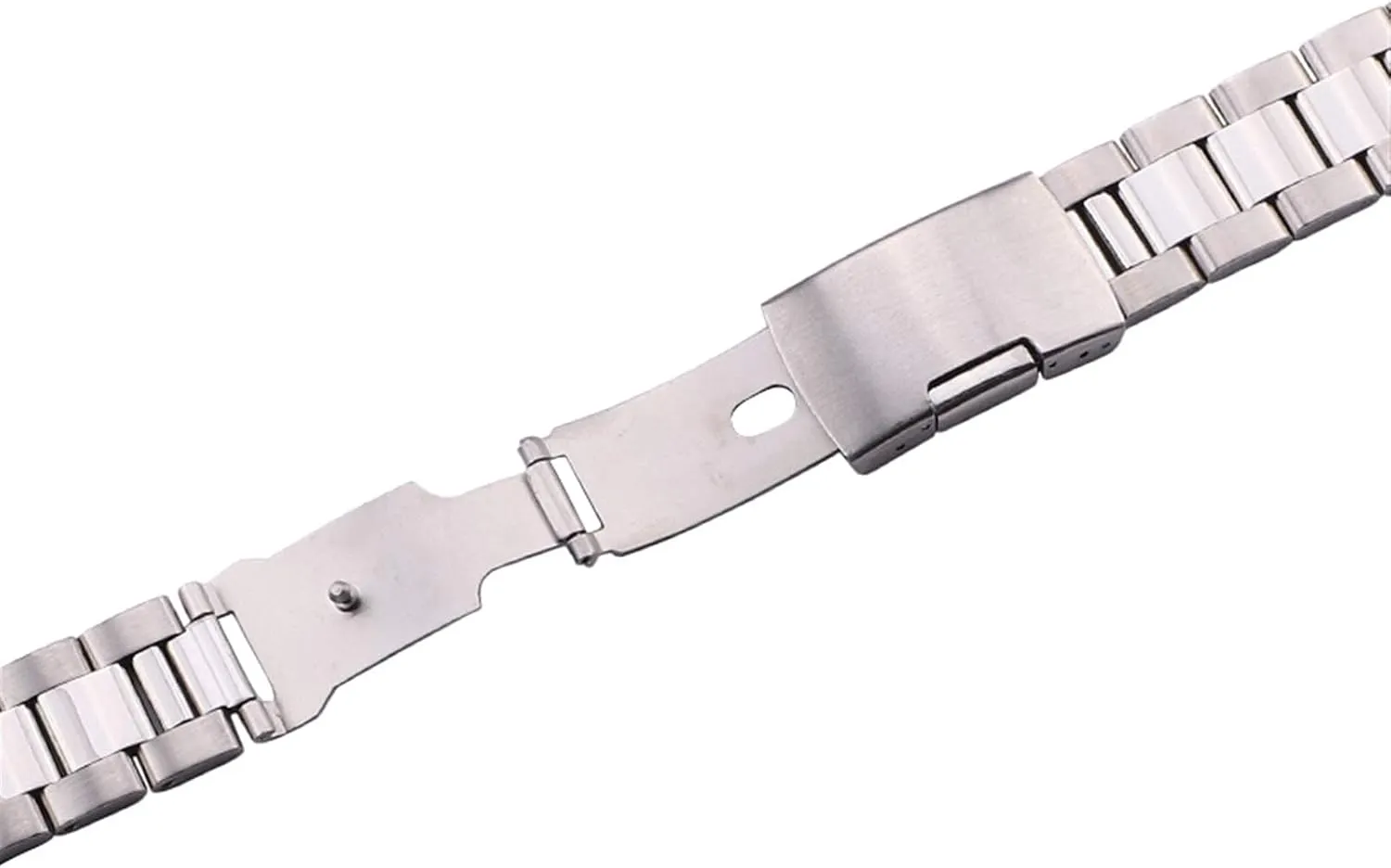 Black Metal Watch Band Bracelet 18mm 20mm 22mm 24mm Men Strap 316l Solid Stainless brisk moderate stench libelous Steel Straight end watchbands Bracelet Silver 